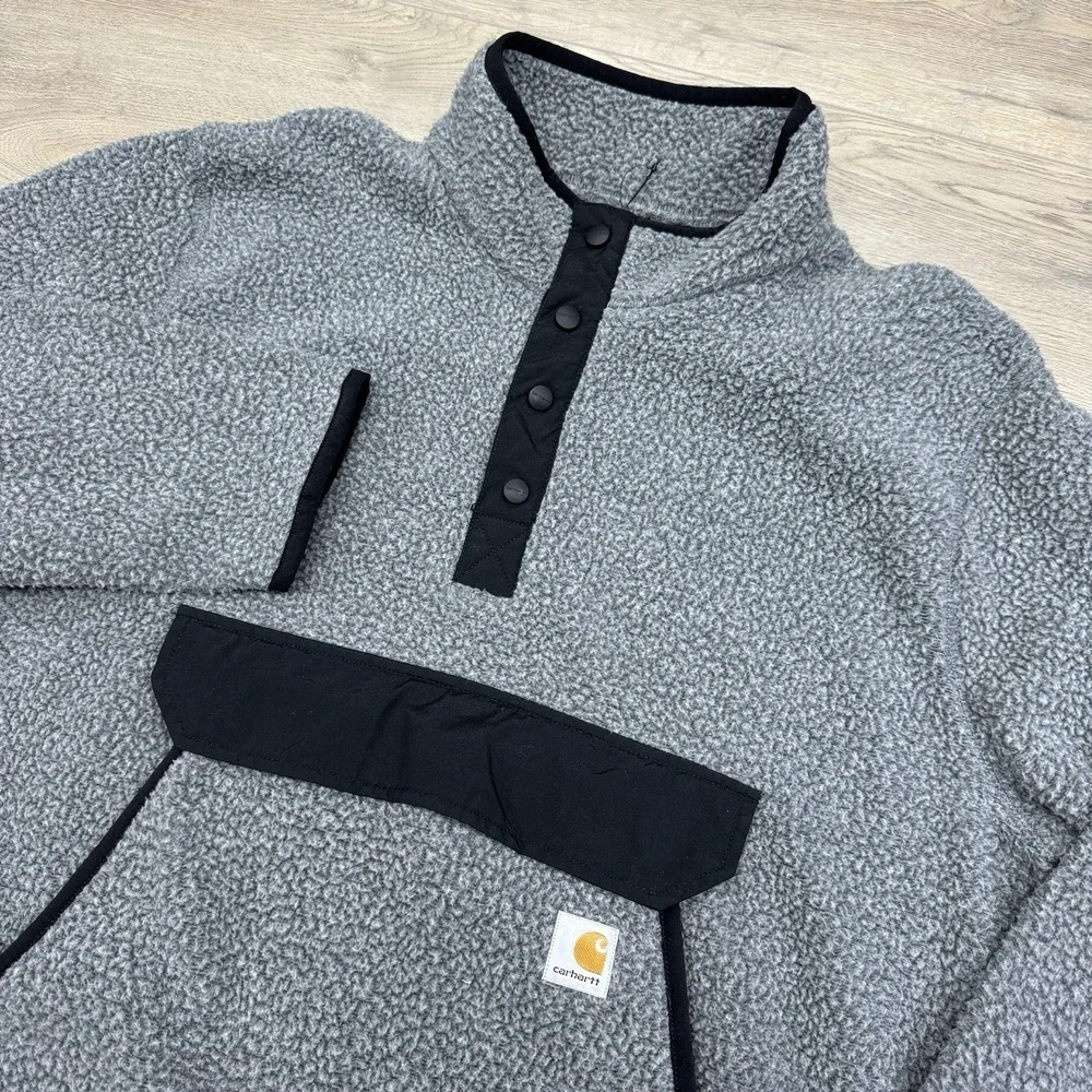 NWOT Carhartt Fleece Jumper Mens XL Pullover‎ Sherpa 1/4 Snap Relaxed 0J4991-M